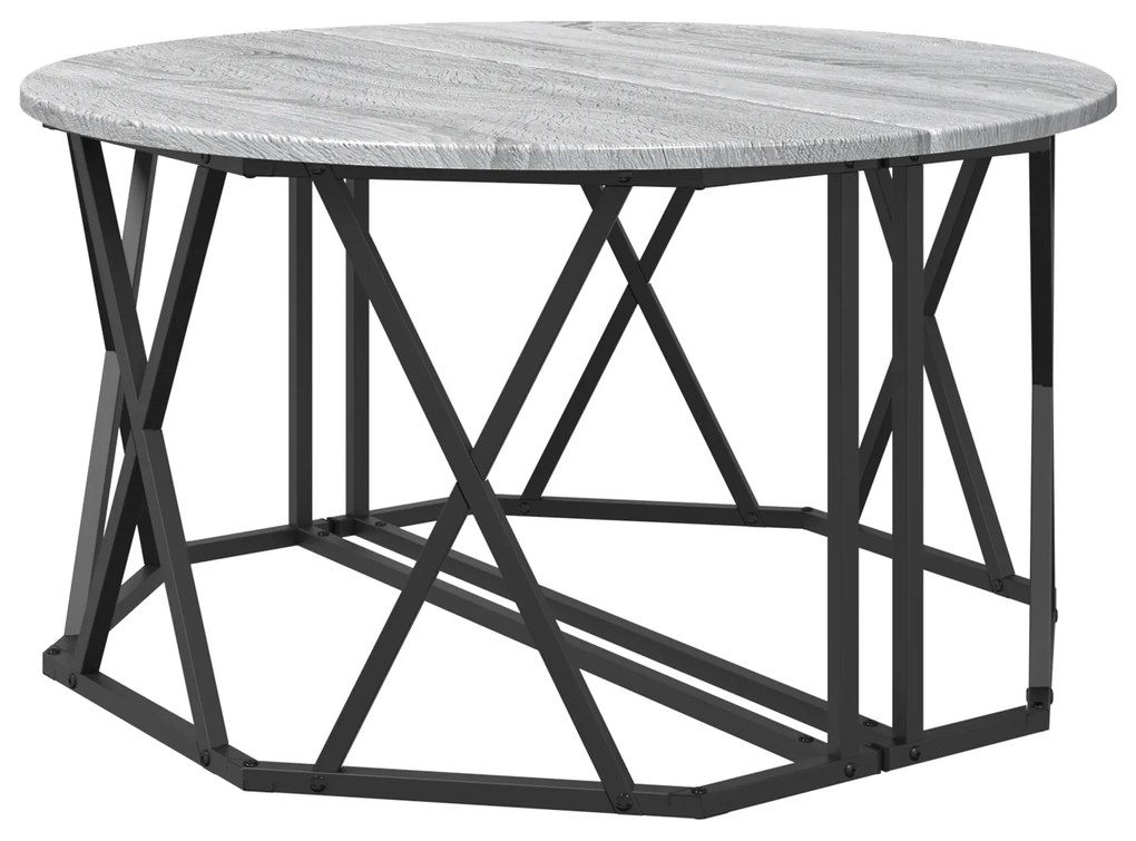 vidaXL Γκρι Sonoma Τραπέζι Σαλονιού 80x80x42 εκ. Κατασκευασμένο από Επικαλυμμένο Ξύλο