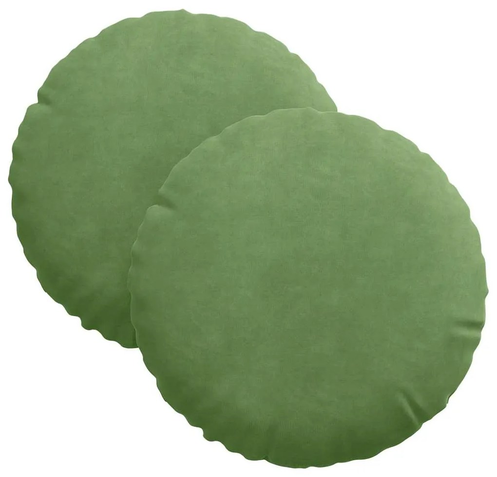 vidaXL Μαξιλάρια καθισμάτων 2 pcs Ανοιχτό Πράσινο Ø 40 x 13 εκ.