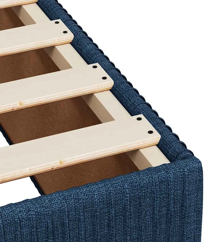 Κρεβάτι Boxspring με Στρώμα Μπλε 120x200 εκ. Υφασμάτινο 3292029