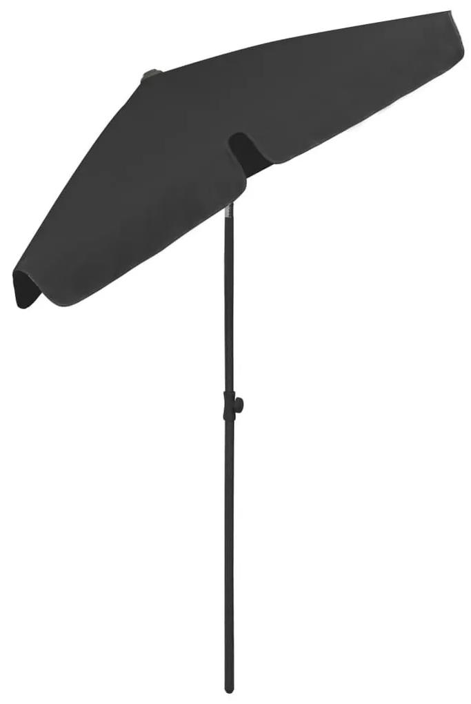 Ομπρέλα Θαλάσσης Μαύρη 180 x 120 εκ. - Μαύρο