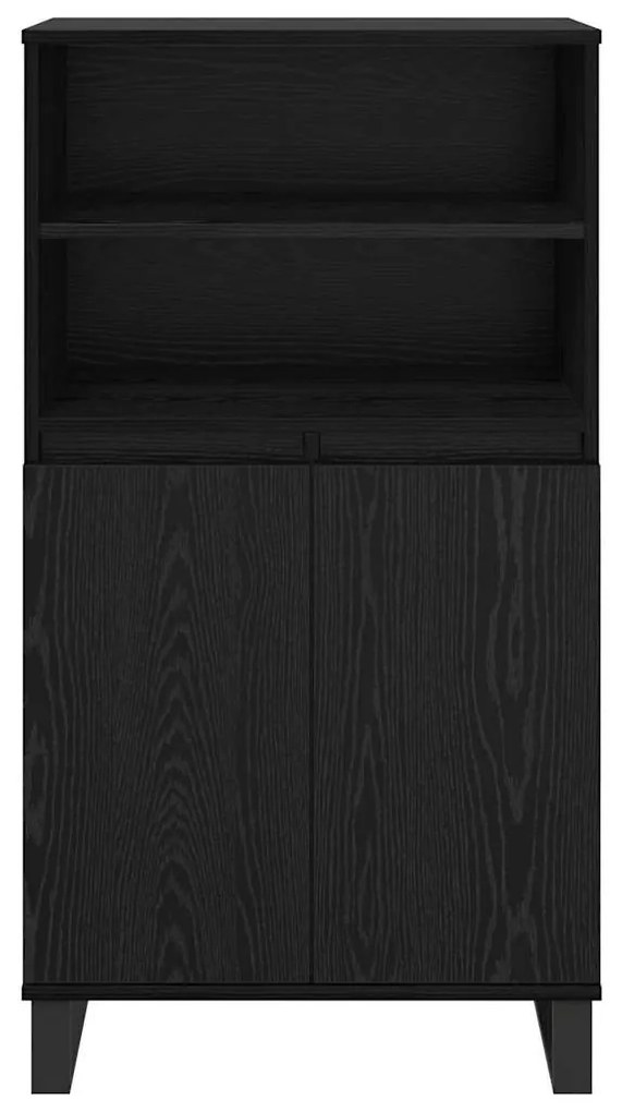 vidaXL Highboard με ράφι Μαύρο 60 x 36 x 110 εκ Επεξεργασμένο ξύλο