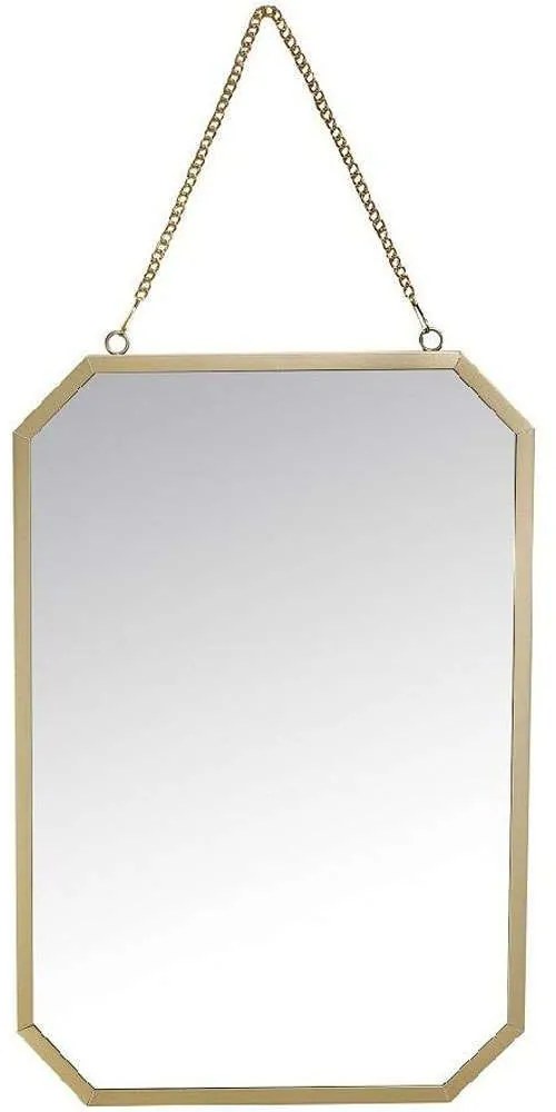 Καθρέπτης Τοίχου FAM626 24,5x35,5cm Gold Espiel Μέταλλο,Γυαλί