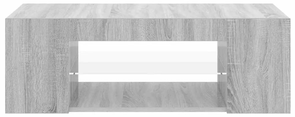 vidaXL Έπιπλο Τηλεόρασης με LED Γκρι Sonoma 90 x 39 x 30 εκ.