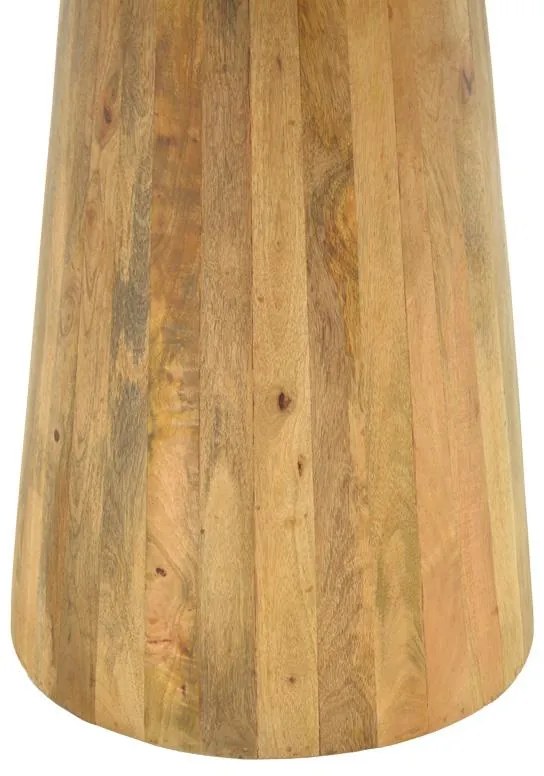 Τραπέζι Rahma I μασίφ ξύλο mango 3εκ σε φυσική απόχρωση Φ120x77εκ 120x120x77 εκ.