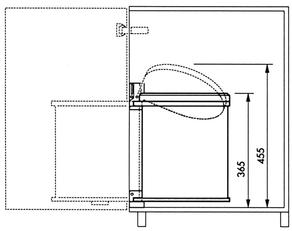 Hailo Κάδος Απορριμμάτων Ντουλαπιού Compact-Box Λευκός Μ/15 L 3555-001 - Λευκό