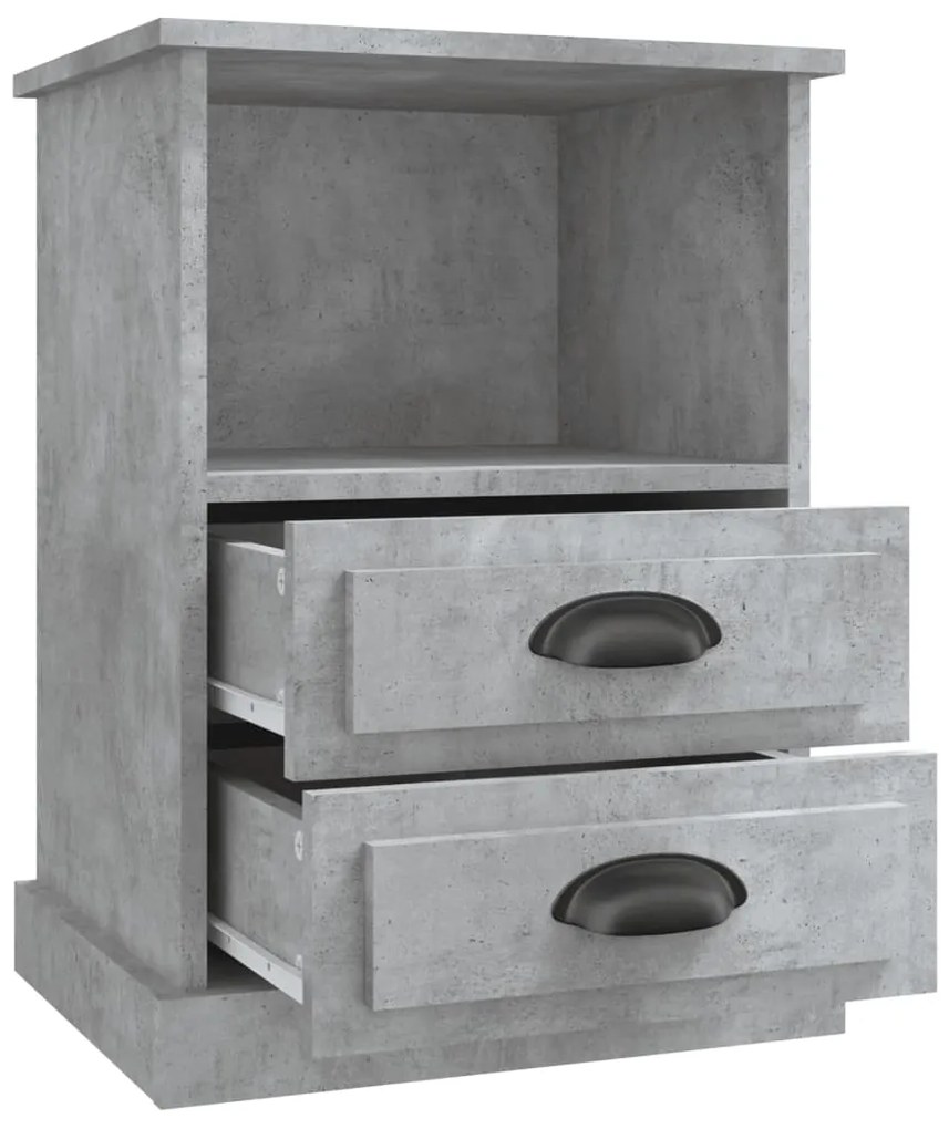 vidaXL Κομοδίνο Γκρι Σκυροδέματος 43x36x60 εκ.