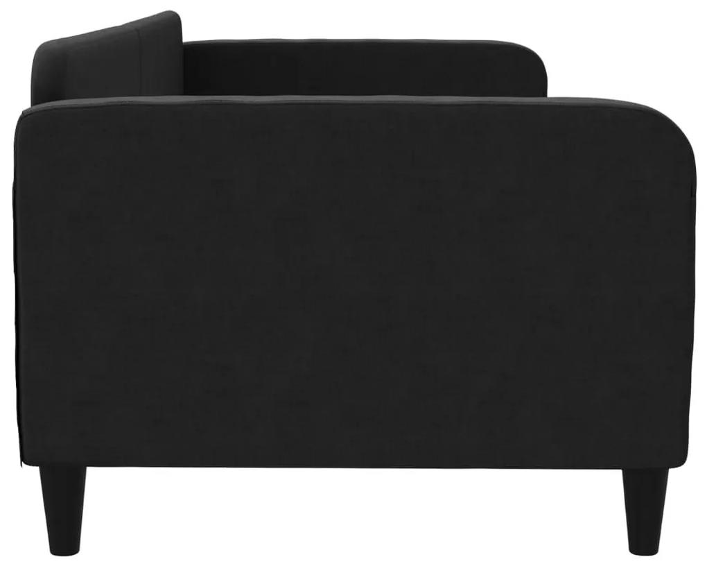 Καναπές Κρεβάτι Μαύρος 90 x 200 εκ. Υφασμάτινος - Μαύρο