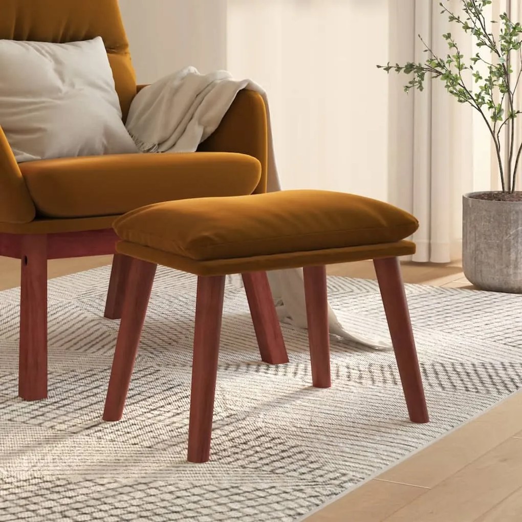 vidaXL Υποπόδιο Καφέ 45 x 29,5 x 39 εκ. Βελούδινο