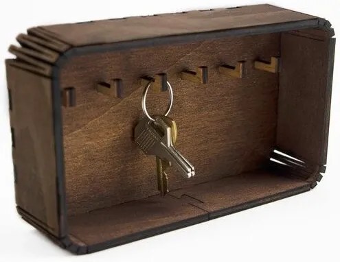 Intra απο ξύλο plywood 3mm-4mm πάχος - Key Keeper Box Μπρελόκ Βάση τοίχου Δίασταση 5x5 cm Intraeaxys-eo4q05y7
