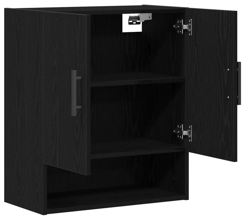 vidaXL Ντουλάπα Τοίχου Μαύρη Δρυς 60x31x70 εκ Πλαστικό Ξύλο