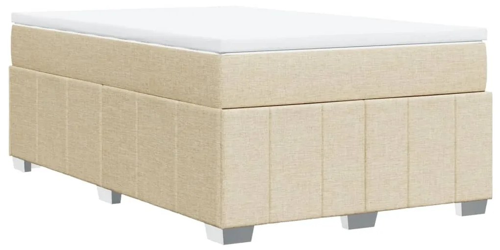 ΚΡΕΒΑΤΙ BOXSPRING ΜΕ ΣΤΡΩΜΑ ΚΡΕΜ 120X200 ΕΚ. ΥΦΑΣΜΑΤΙΝΟ 3285468