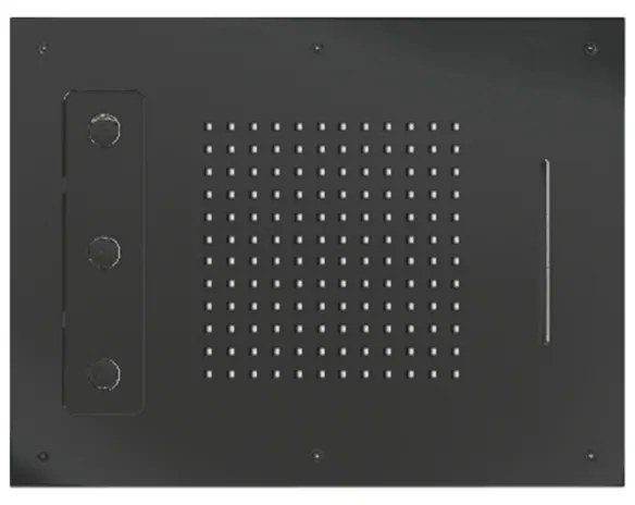 Almar Black Brushed PVD Κεφαλή εντοιχισμού οροφής 3 ροών