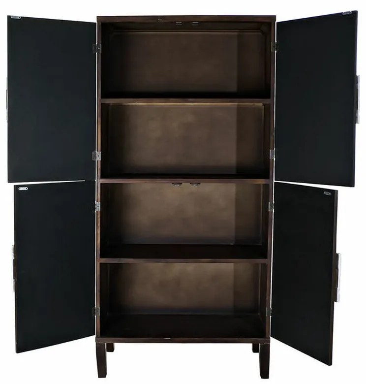 Ντουλάπι DKD Home Decor MB-179372 Σκούρο καφέ Ανοιχτό καφέ Έλατο Ξύλο MDF 86 x 41 x 181 cm