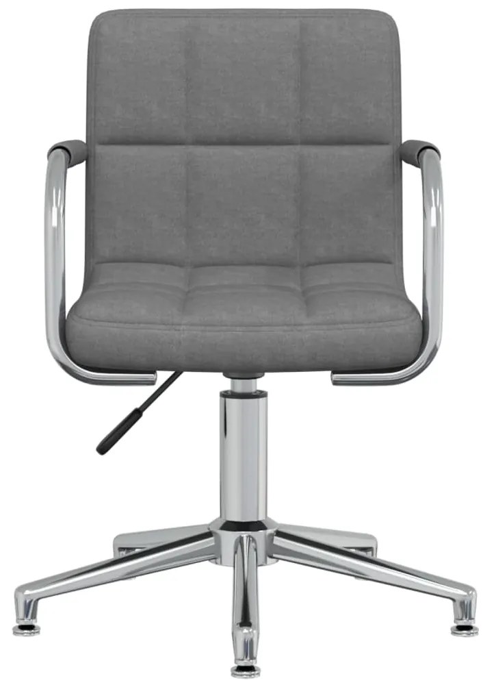 vidaXL Καρέκλα Γραφείου Περιστρεφόμενη Ανοιχτό Γκρι Υφασμάτινη