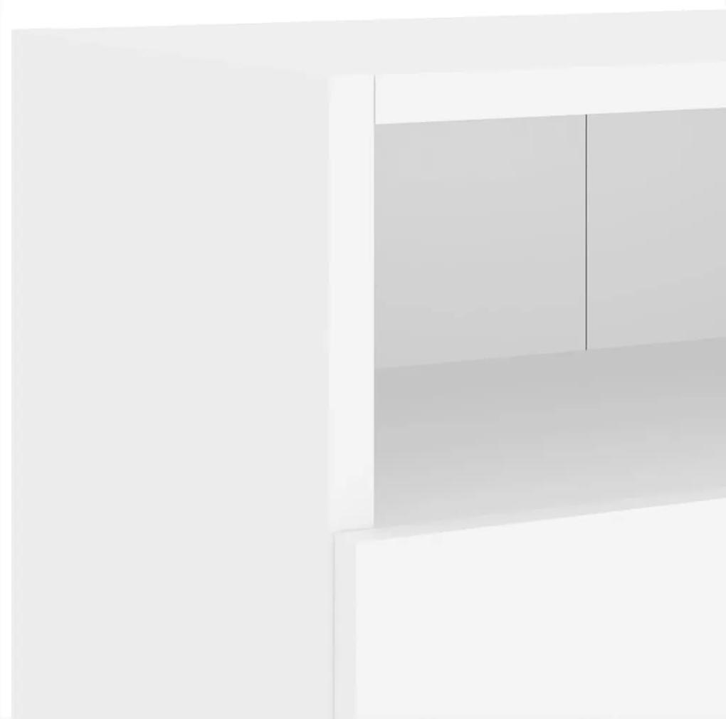 Έπιπλο Τοίχου Τηλεόρασης Λευκό 100 x 30 x 30 εκ. από Επεξ. Ξύλο - Λευκό