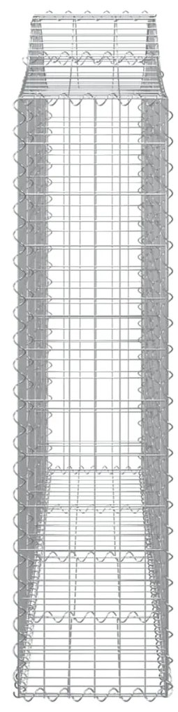 vidaXL Συρματοκιβώτια Τοξωτά 14 τεμ. 200x30x120/140 εκ. Γαλβαν. Ατσάλι