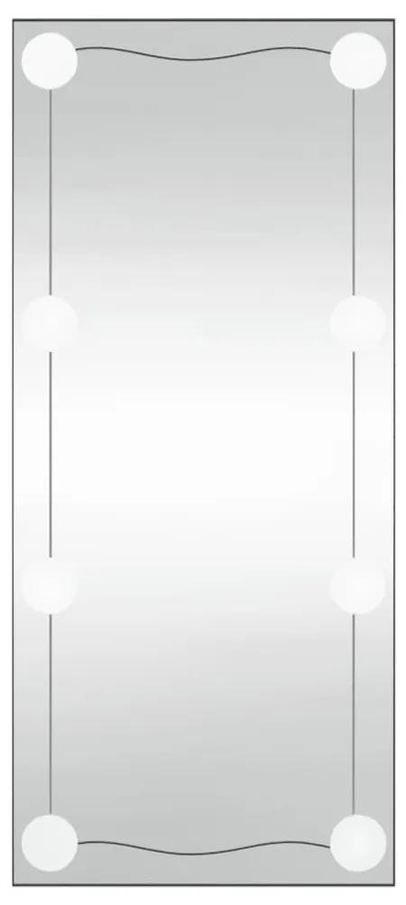 Καθρέφτης Τοίχου με LED Ορθογώνιος 50x100 εκ. Γυάλινος - Ασήμι