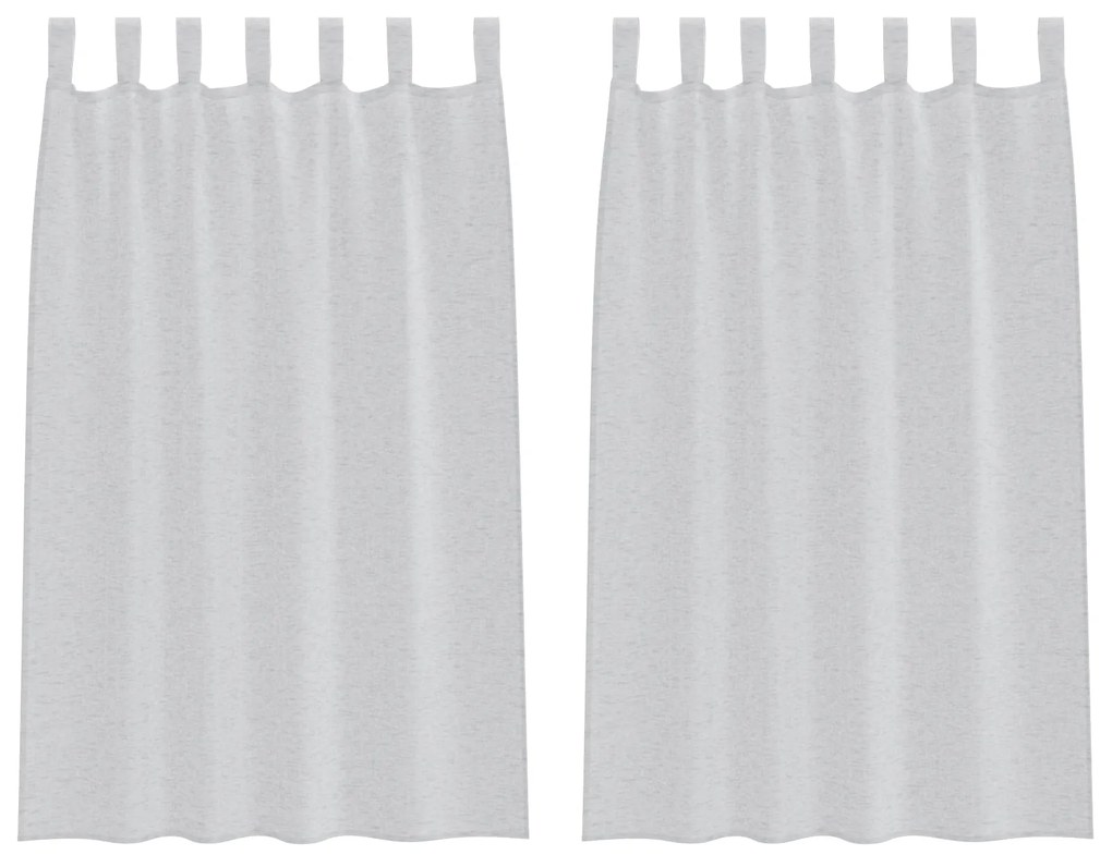 vidaXL Κουρτίνες 2 pcs Ανοιχτό γκρι 140 x 175 εκ. Πολυεστέρας