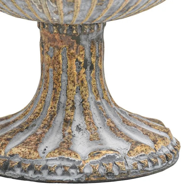 Γυάλινη Κουπ με βάση FL1946 Fylliana Μεταλλικό φινίρισμα 18x16 εκ. 18x18x16 εκ.