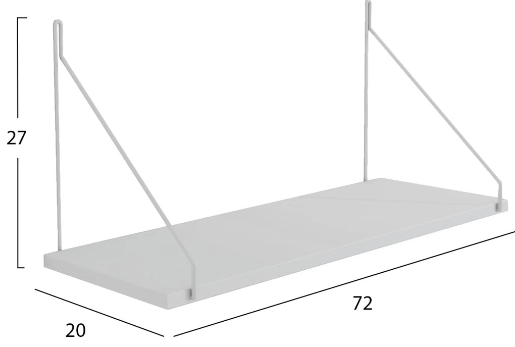 ΡΑΦΙ ΤΟΙΧΟΥ AGILAN ΜΕΛΑΜΙΝΗΣ HM9183.15 ΛΕΥΚΟ 72x20x27Y εκ. (1 Τεμμάχια)