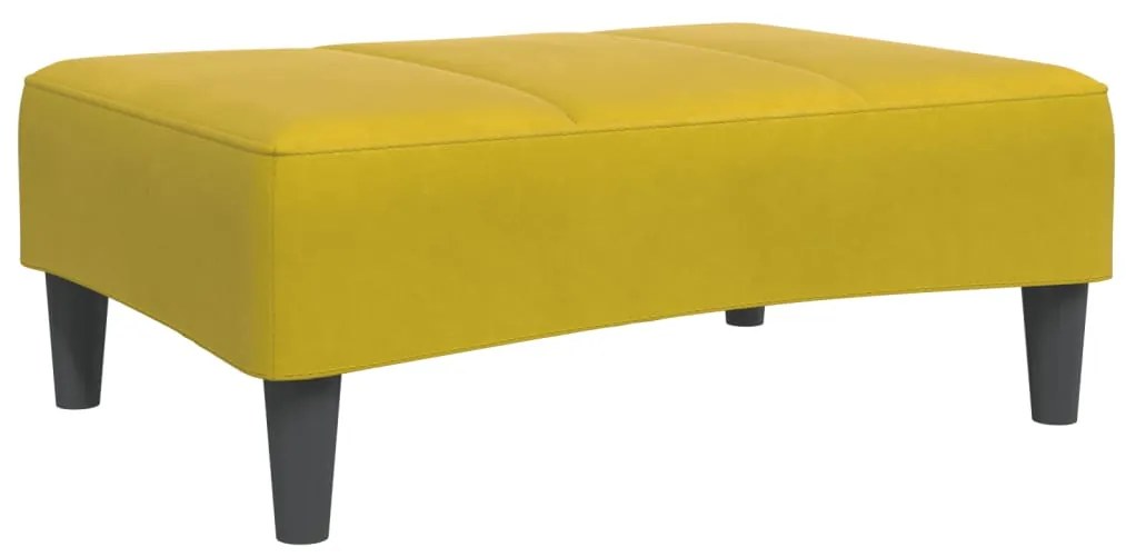 vidaXL Σκαμπό/Υποπόδιο Κίτρινο 77x55x31 εκ. Βελούδινο