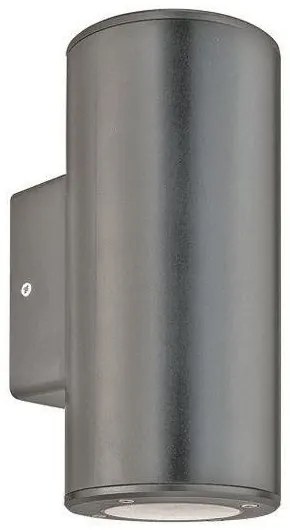 Σποτ Απλίκα Φωτιστικό Τοίχου UP-DOWN IP65 ABS GU10 Eurolamp-145-82016-Γκρι 145-82016