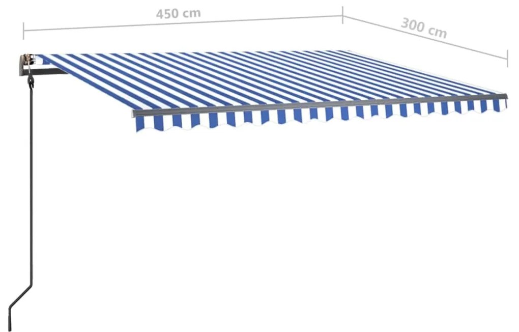 ΤΕΝΤΑ ΣΥΡΟΜΕΝΗ ΧΕΙΡΟΚΙΝΗΤΗ ΜΕ LED ΜΠΛΕ / ΛΕΥΚΟ 4,5 X 3 Μ. 3070161