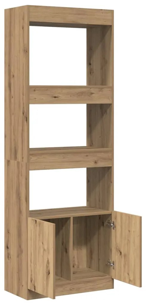 vidaXL Ντουλάπι Αρτισιανή Δρυς 63x33x180 εκ. από Επεξεργασμένο Ξύλο