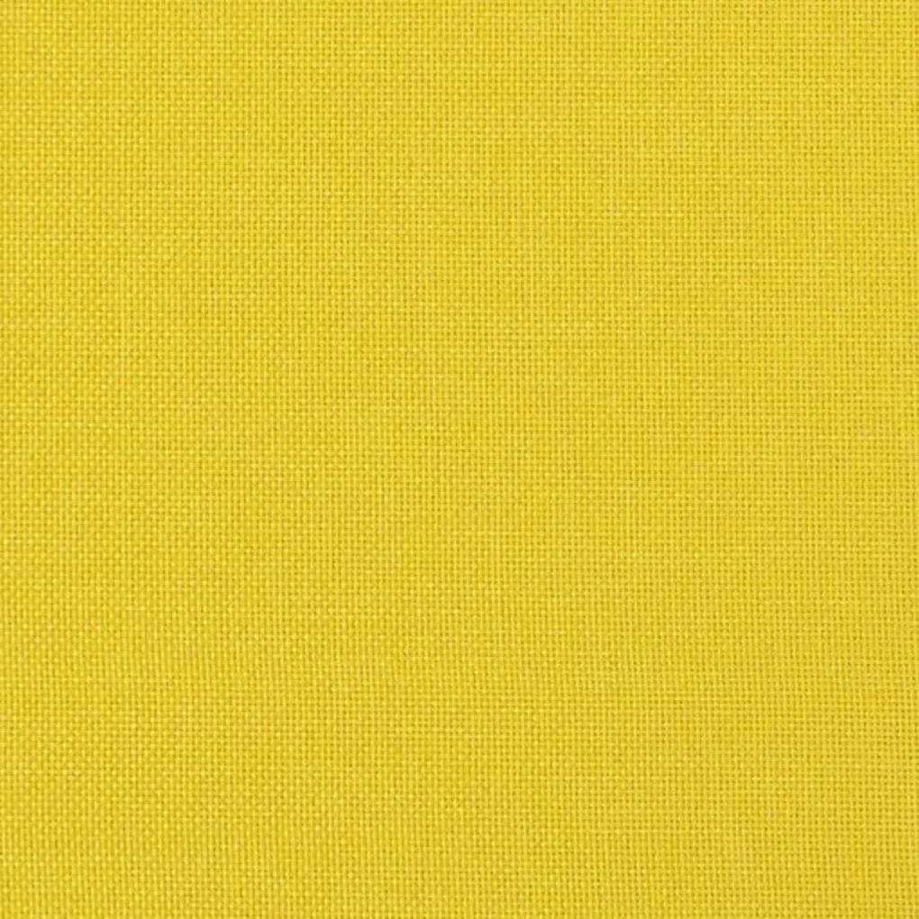 vidaXL Υποπόδιο Ανοιχτό Κίτρινο 70 x 55 x 41 εκ. Υφασμάτινο