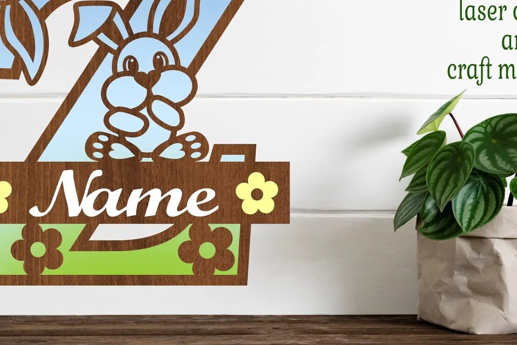 Intra απο ξύλο plywood 3mm-4mm πάχος Κουνελάκι κεφαλαίο μονόγραμμα Γράμμα Z Δίασταση 30x20 cm INTRAFABR-72792227