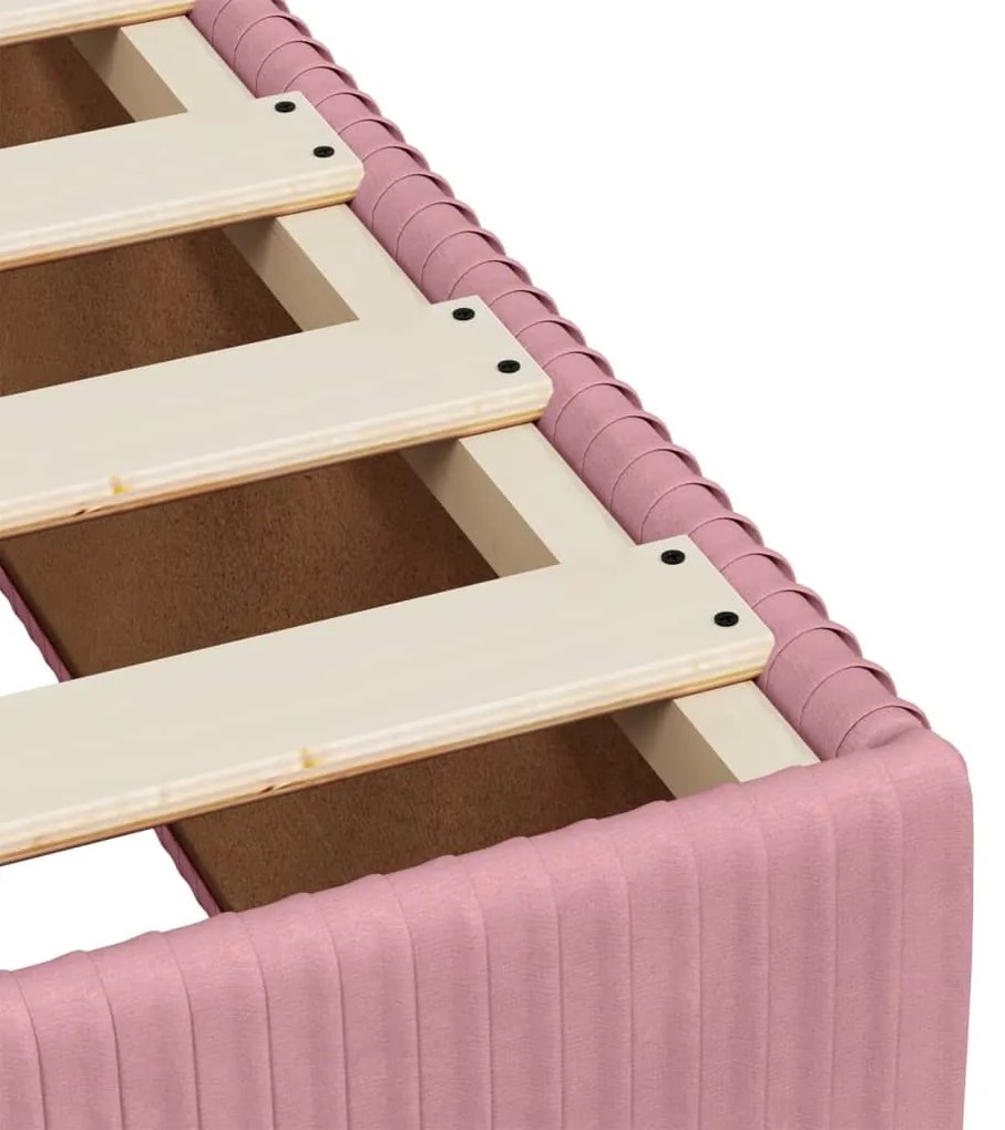 ΚΡΕΒΑΤΙ BOXSPRING ΜΕ ΣΤΡΩΜΑ ΡΟΖ 100X200 ΕΚ. ΒΕΛΟΥΔΙΝΟ 3287661