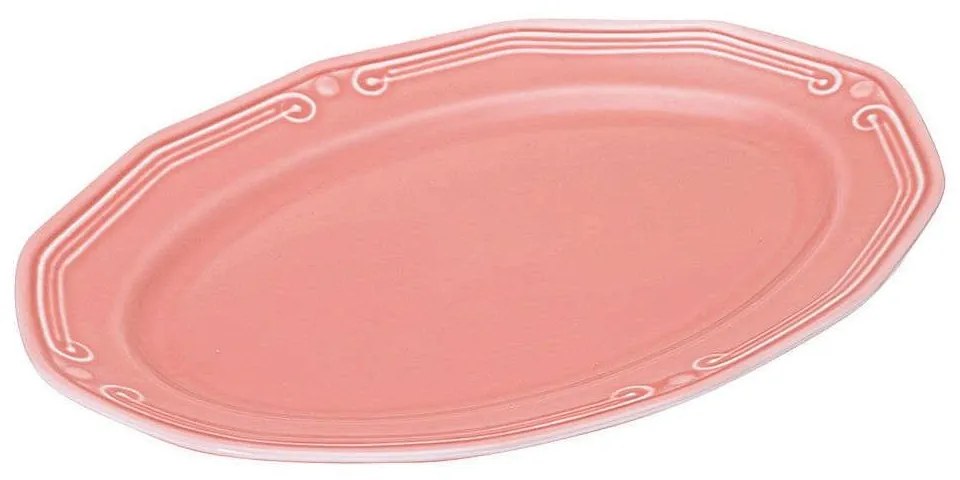 Πιατέλα Σερβιρίσματος Οβάλ Athénée 07-13592 36cm Rose Estia Porcelain