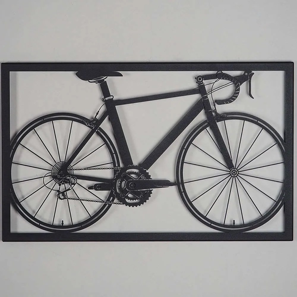 Διακοσμητικό Τοίχου Bicycle 507ATP1112 41x70cm Black Wallity Ατσάλι