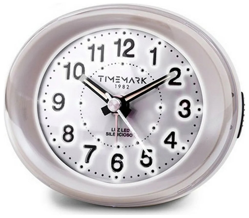 Αναλογικό Ρολόι Ξυπνητήρι Timemark Λευκό Φως LED Αθόρυβο Snooze Νυχτερινή λειτουργία 9 x 9 x 5,5 cm (9 x 9 x 5,5 cm)