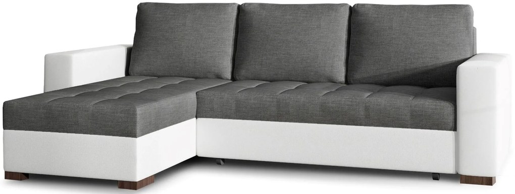 Γωνιακός καναπές Julie-Λευκό - γκρι - 237.00Χ150.00Χ90.00cm
