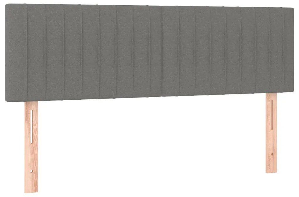 Κεφαλάρι Κρεβατιού LED Σκούρο Γκρι 144x5x78/88 εκ. Υφασμάτινο 3121849