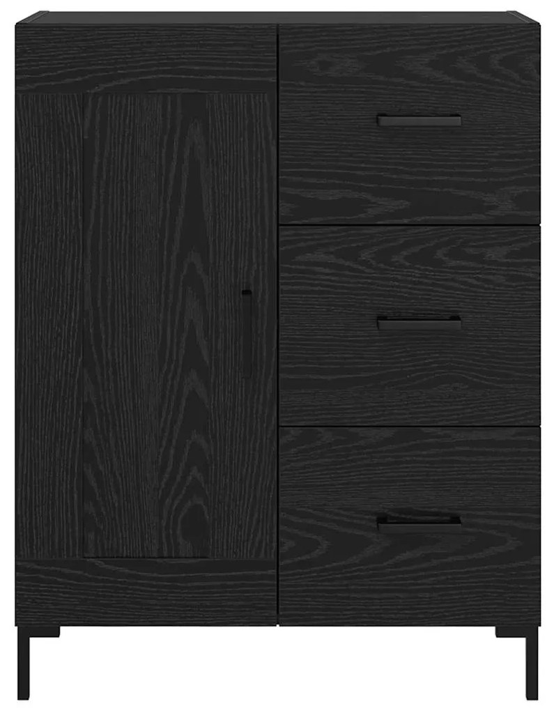 vidaXL Πλαϊνό γραφείο Μαύρη δρυς 69.5 x 34 x 90 εκ. Επεξεργασμένο ξύλο