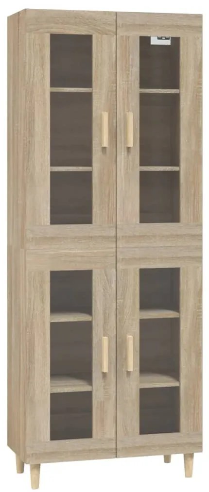 vidaXL Ντουλάπι Sonoma δρυς 69,5 x 34 x 180 εκ. από Επεξεργασμένο Ξύλο