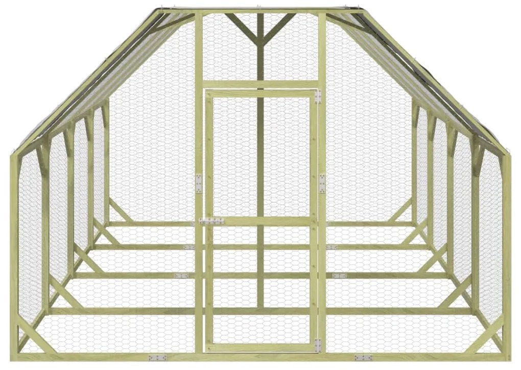 vidaXL Κοτέτσι 268x400x190 εκ. από Μασίφ Εμποτισμένο Ξύλο Πεύκου