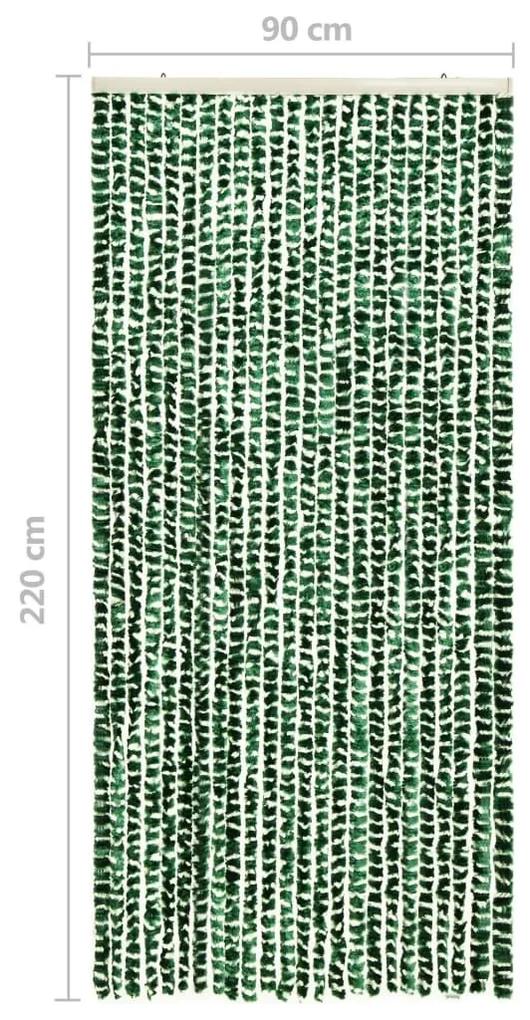 Σήτα - Κουρτίνα Πόρτας Πράσινο / Λευκό 90 x 220 εκ. από Σενίλ - Πράσινο