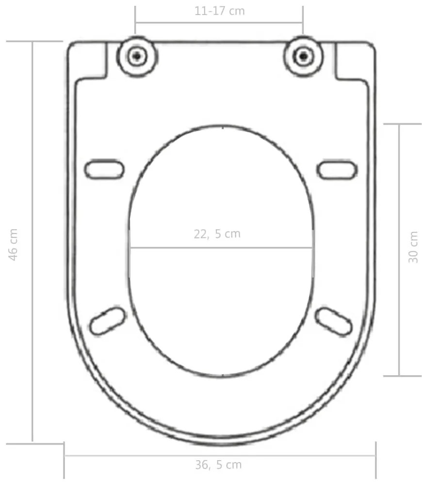 Κάλυμμα Λεκάνης με Soft Close &amp; Quick Release Μαύρο - Μαύρο