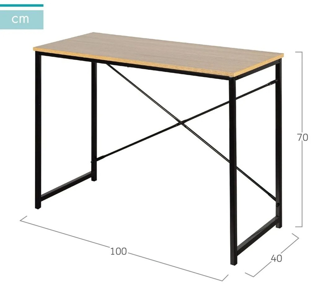 Γραφείο Max Home Χάλυβας μελαμίνη τσιπ - ματ 100 x 70 x 40 cm