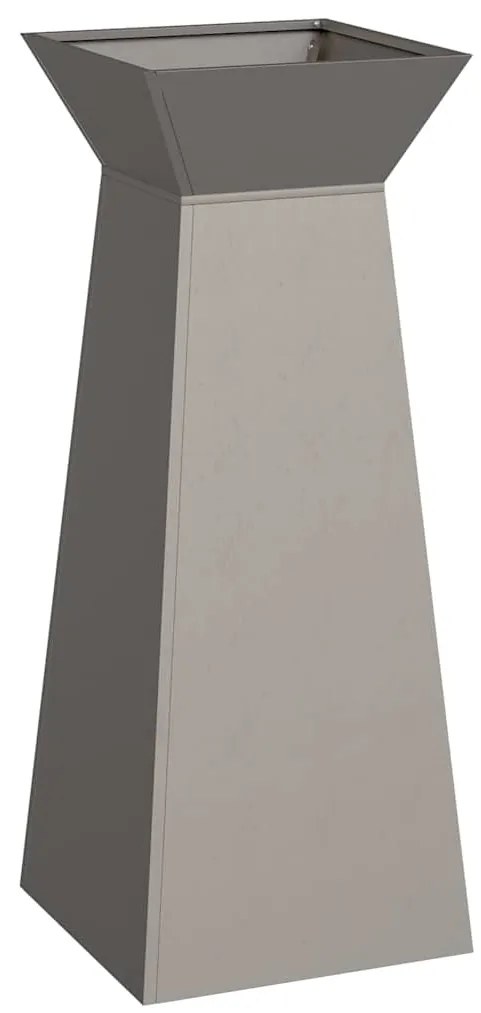 vidaXL Γλάστρα Πυλώνας 2 pcs Ασημί 40 x 40 x 100 cm Σχάρα καιρός