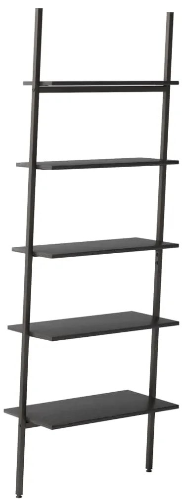 vidaXL Ραφιέρα Κεκλιμένη 5 Επιπέδων Μαύρη 64x34x185,5 εκ.