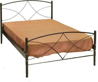 Άνδρος Κρεβάτι Διπλό Μεταλλικό 150x190cm