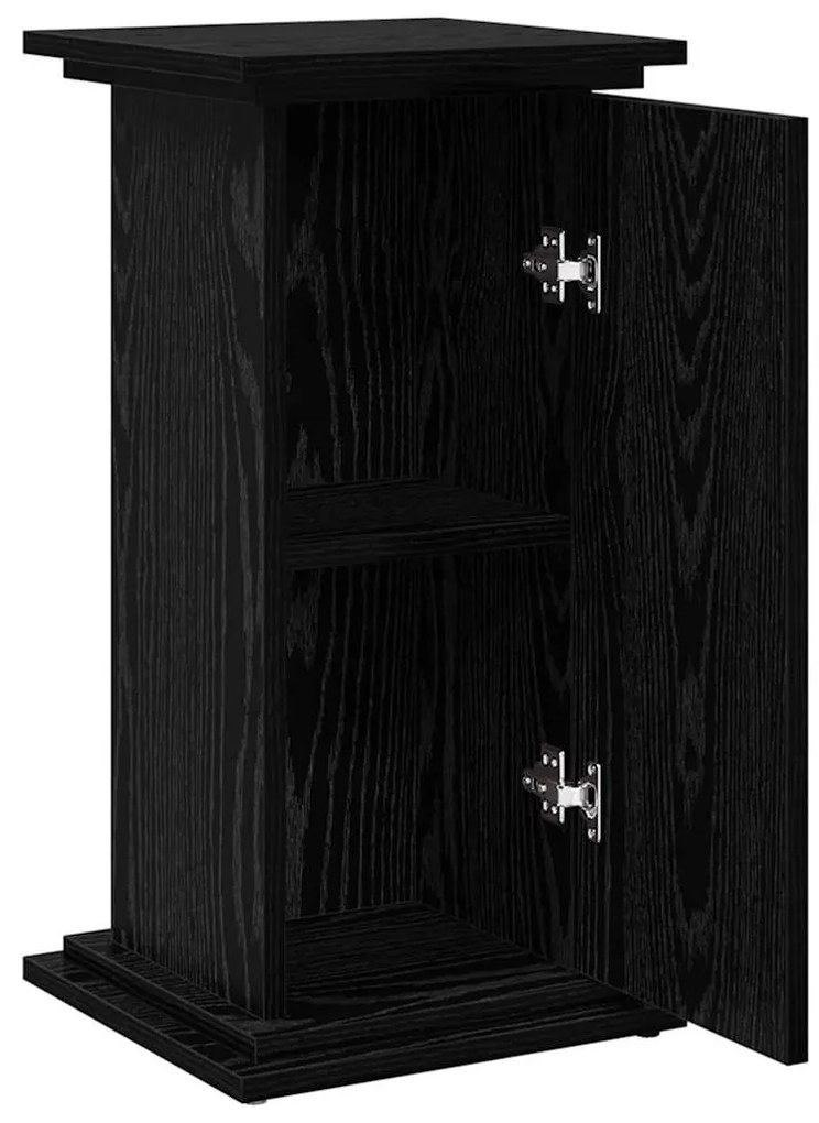 vidaXL Ράφι Έκθεσης Μαύρη Οξυά 31 x 30 x 60 cm Επεξεργασμένο ξύλο