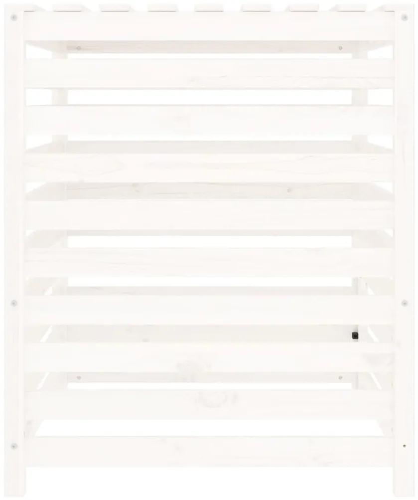Κομποστοποιητής Λευκός 82,5x82,5x99,5 εκ. από Μασίφ Ξύλο Πεύκου - Λευκό