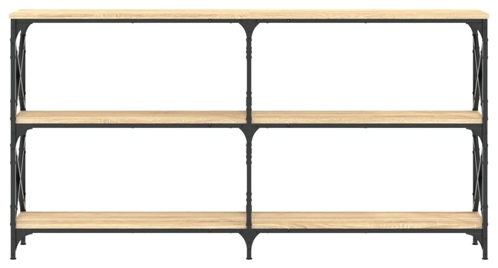 Τραπέζι Κονσόλα Sonoma Δρυς 200x28x80,5 εκ. Επεξεργασμένο Ξύλο - Καφέ