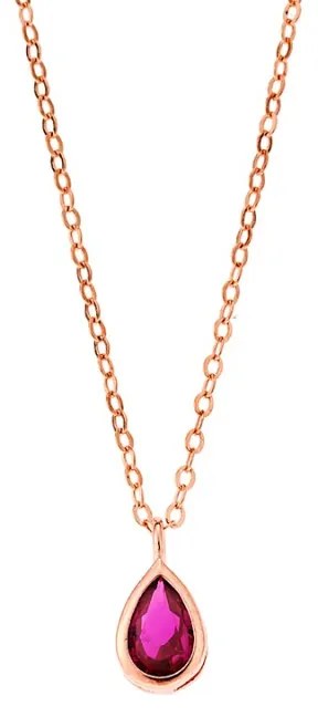 Μενταγιόν Senza Silver 925 Rose Gold Plated