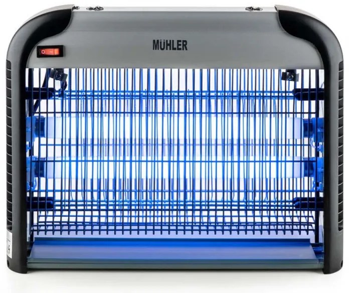 Λαμπτήρας εντόμων Muhler MIK-60 1003953, 30W, 60 m2, Ασφαλής για ανθρώπους και ζώα, Αφαιρούμενος δίσκος, Μαύρο/γκρι